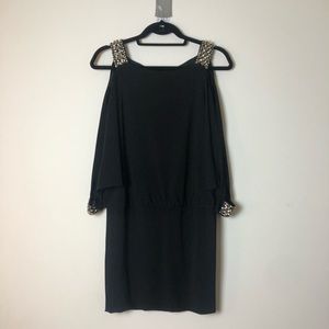 Black Aqua Dress With Stone Details